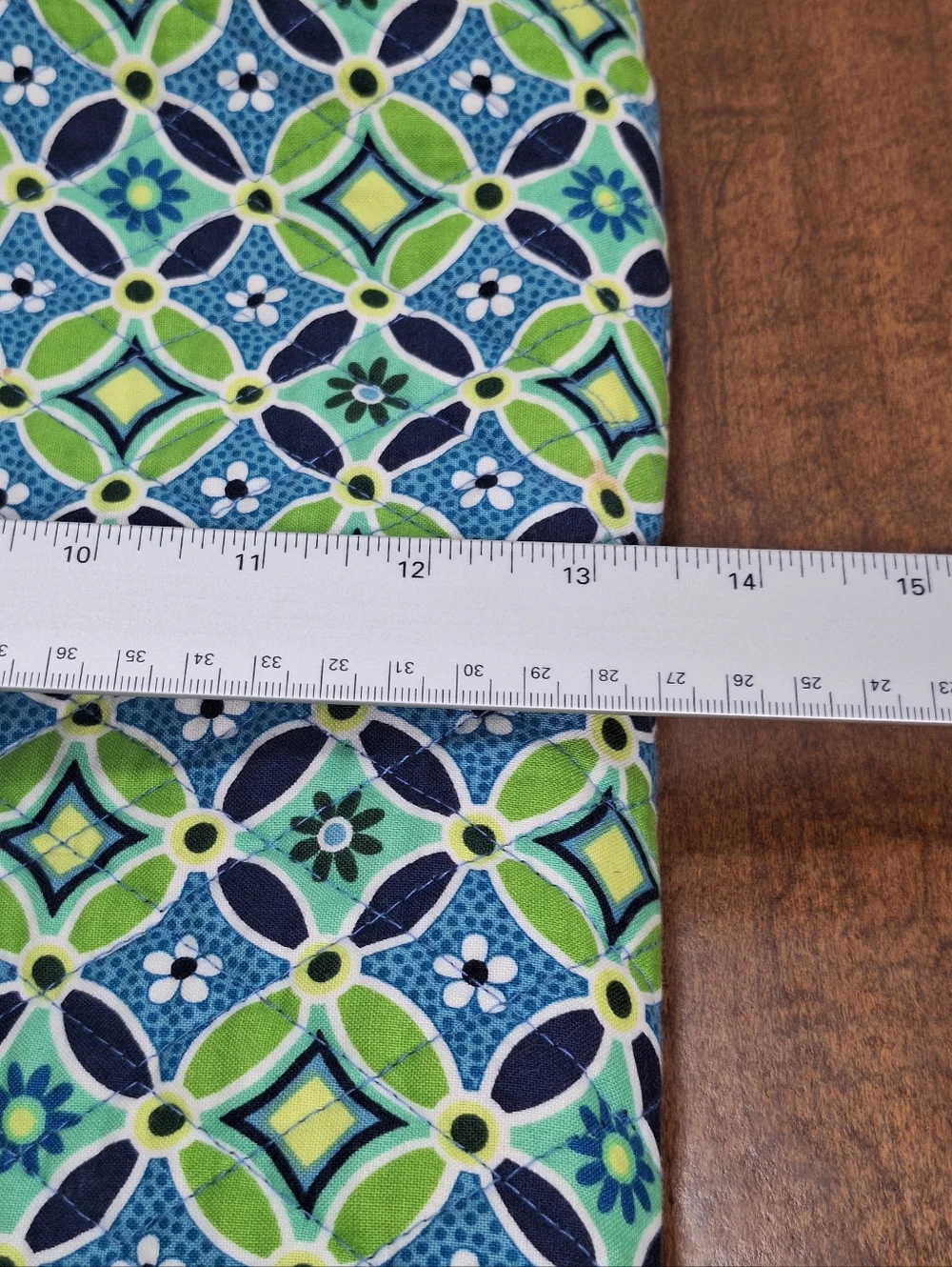 Vera Bradley Messenger Bag Adj  Blue Green Daisy Daisy Travel Laptop Retired